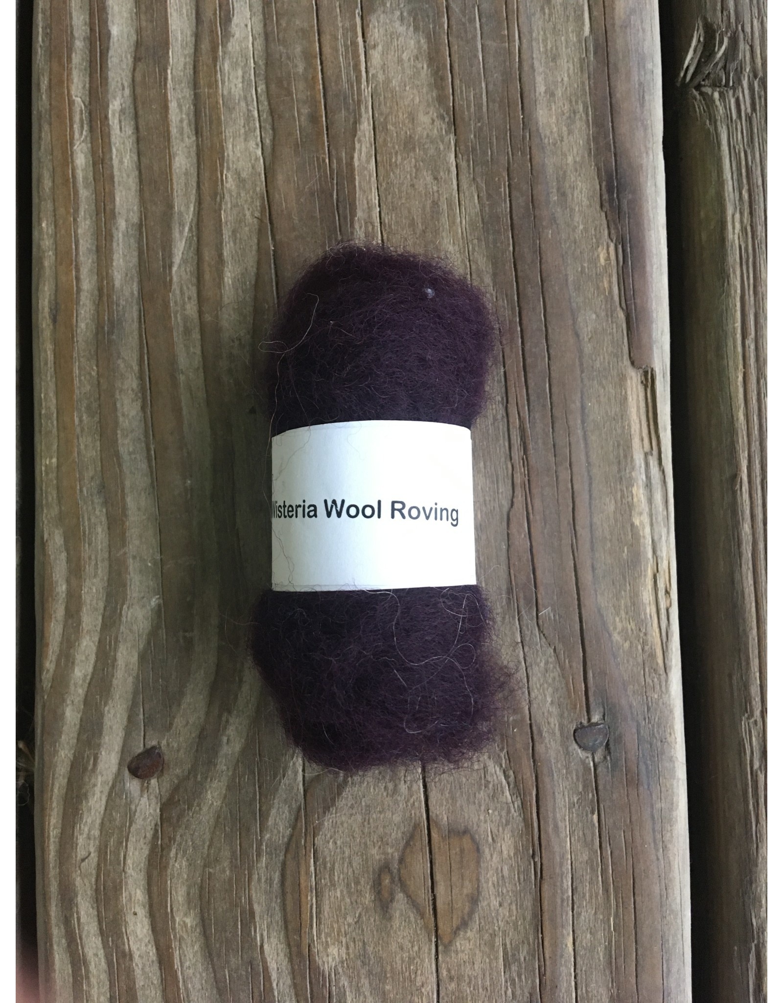 100% Wool Roving Eggplant - 0.25 oz.