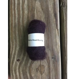 100% Wool Roving Eggplant - 0.25 oz.