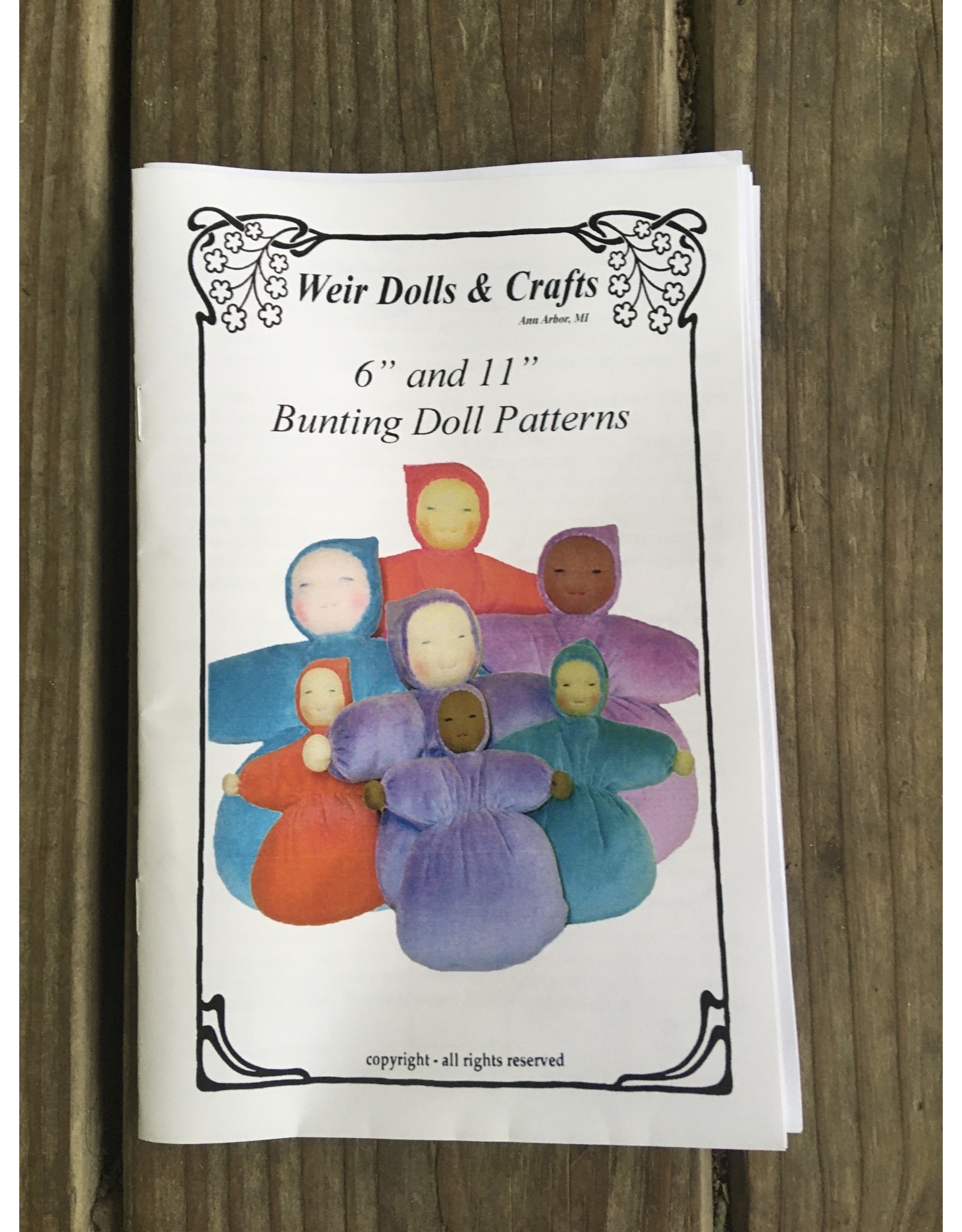 11" and 6" Bunting Doll Pattern