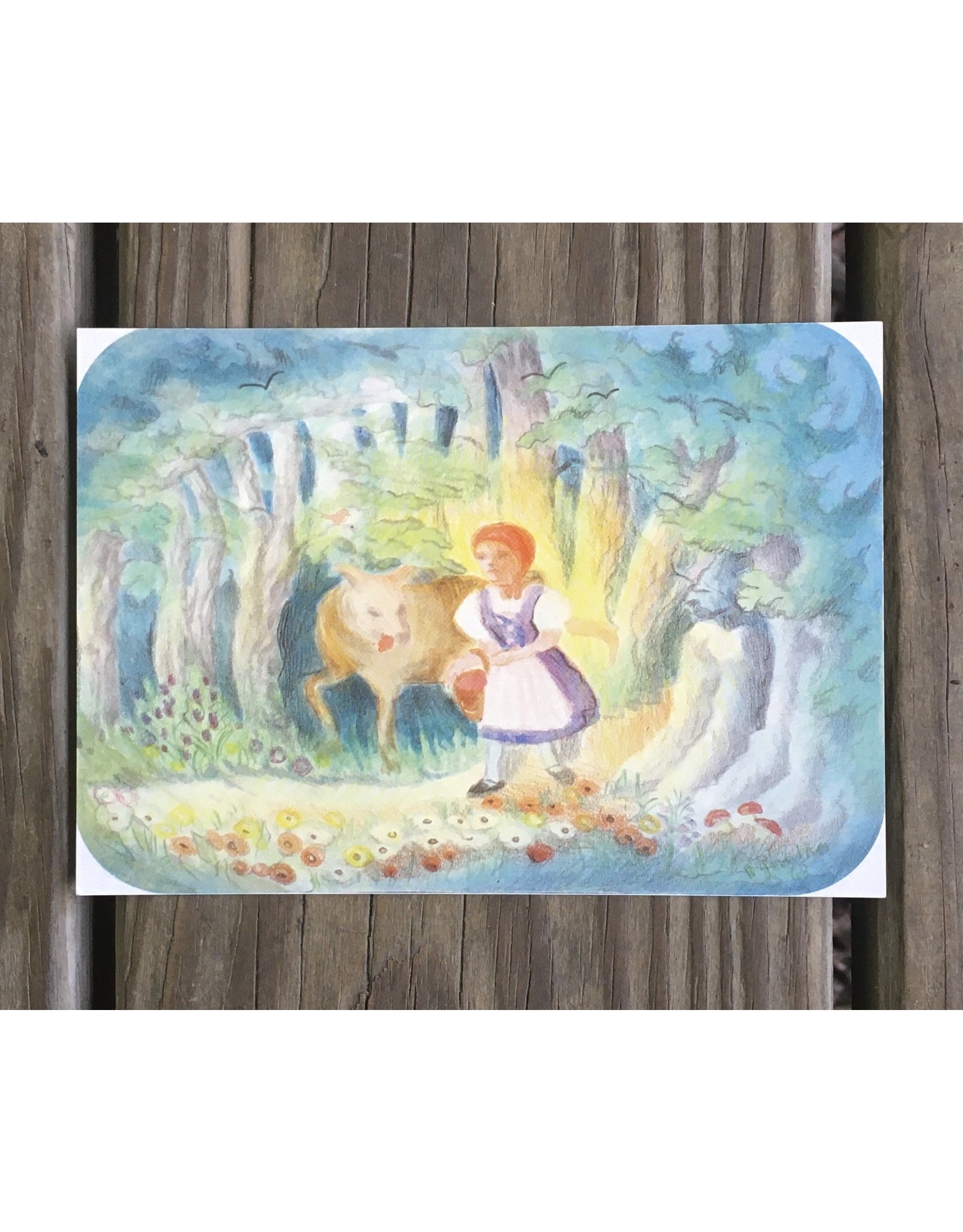 Wynstones Little Red Riding Hood Postcard - Berthilde Gunther
