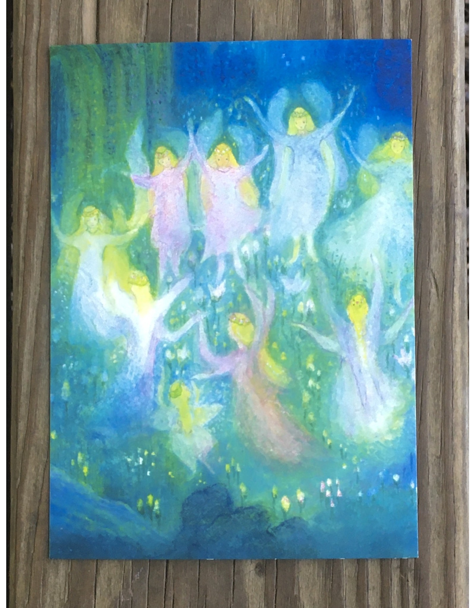 Wynstones Elf Dance Postcard - Angela Koconda