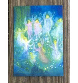 Wynstones Elf Dance Postcard - Angela Koconda