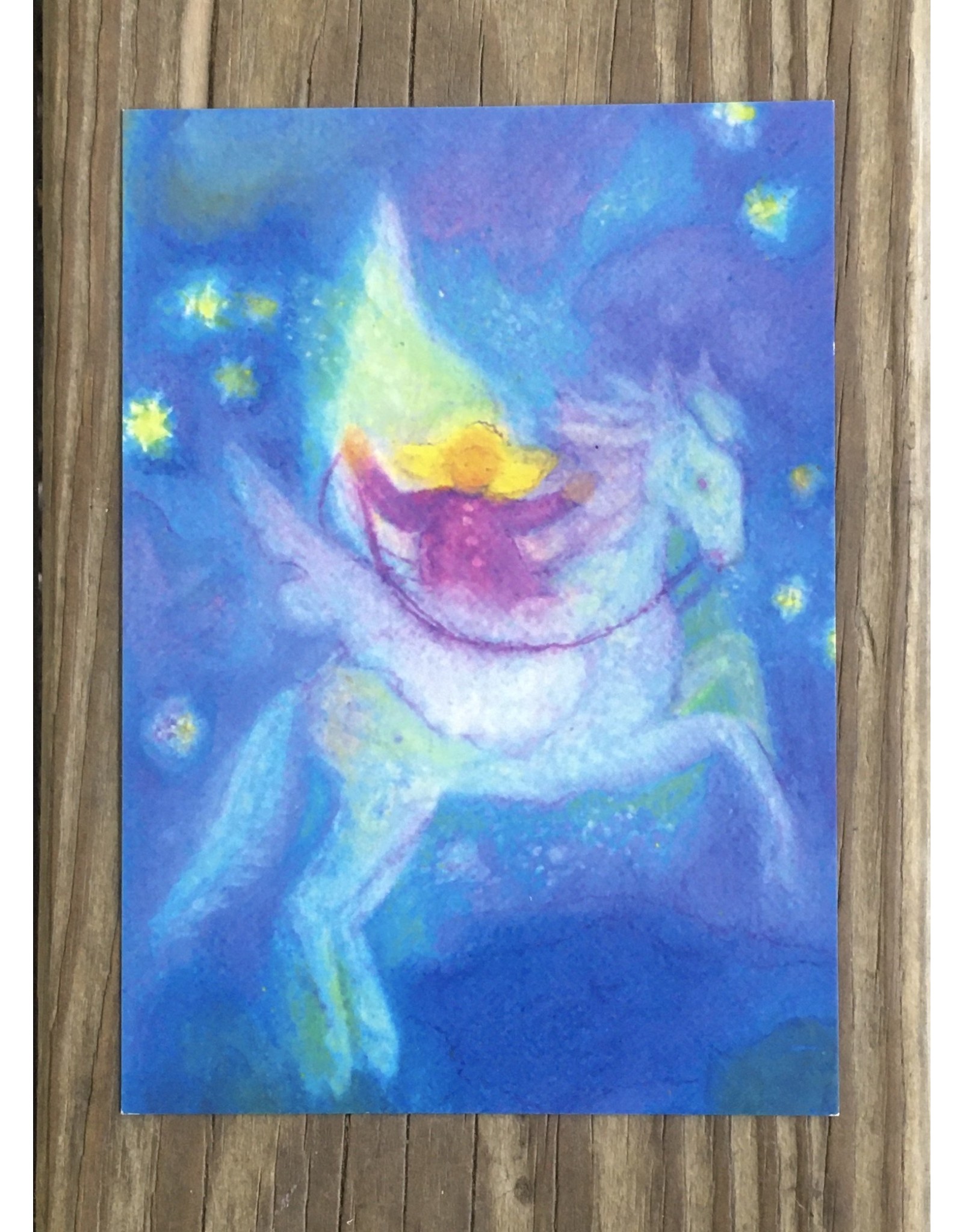 Wynstones Silver Skys and Horse Postcard - Angela Koconda