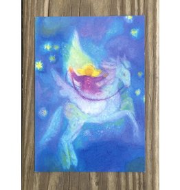 Wynstones Silver Skys and Horse Postcard - Angela Koconda