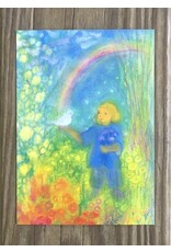 Wynstones Rainbow with Dove Postcard - Angela Koconda
