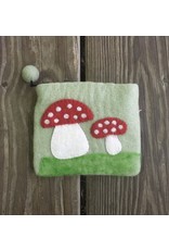 Mushroom Felt Purse 5x6"