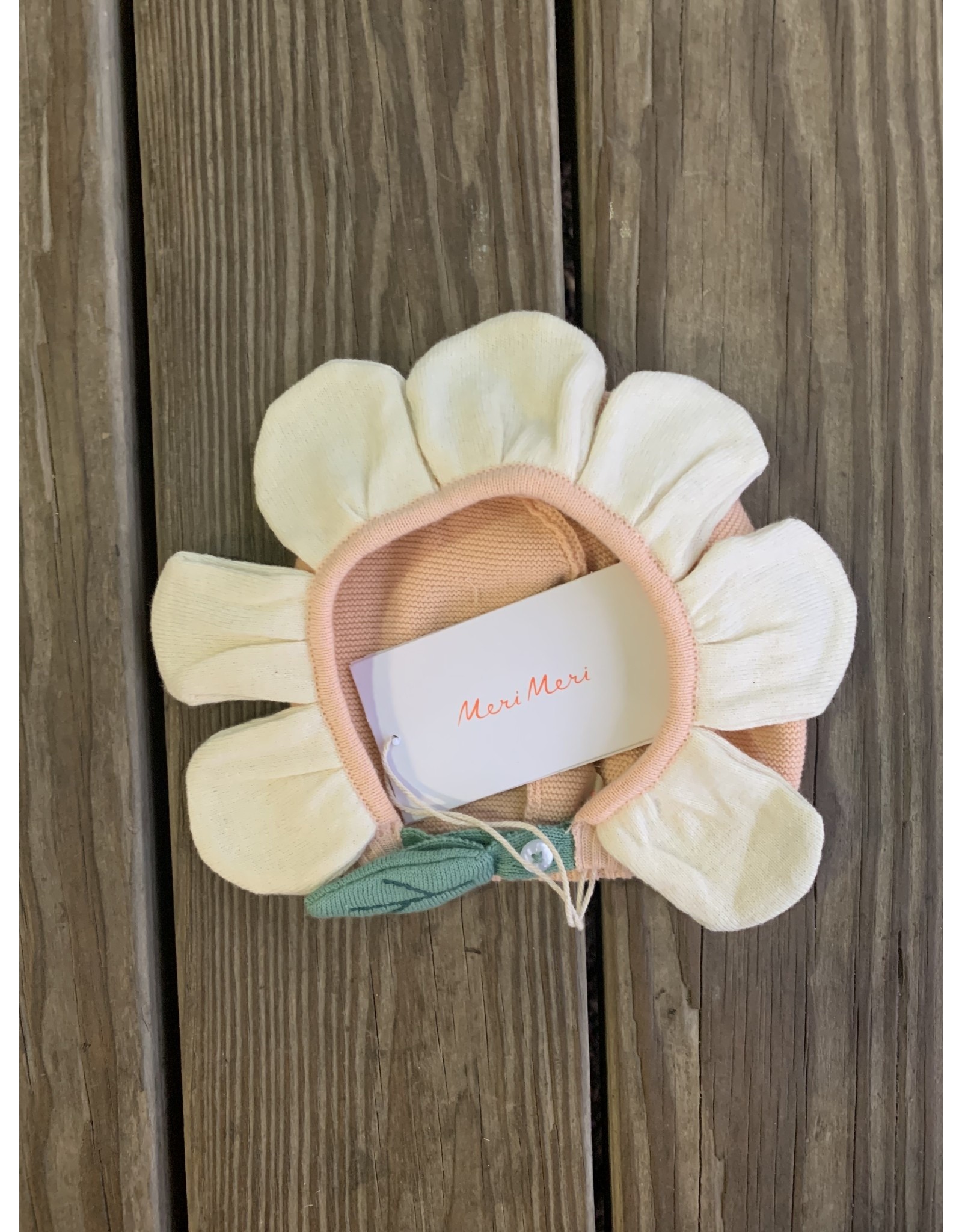 Peach Daisy Baby Bonnet