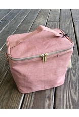 Muted Clay Linen Lunch Pouch 9"