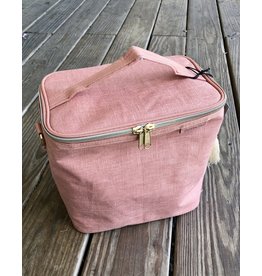 Muted Clay Linen Lunch Pouch 9"