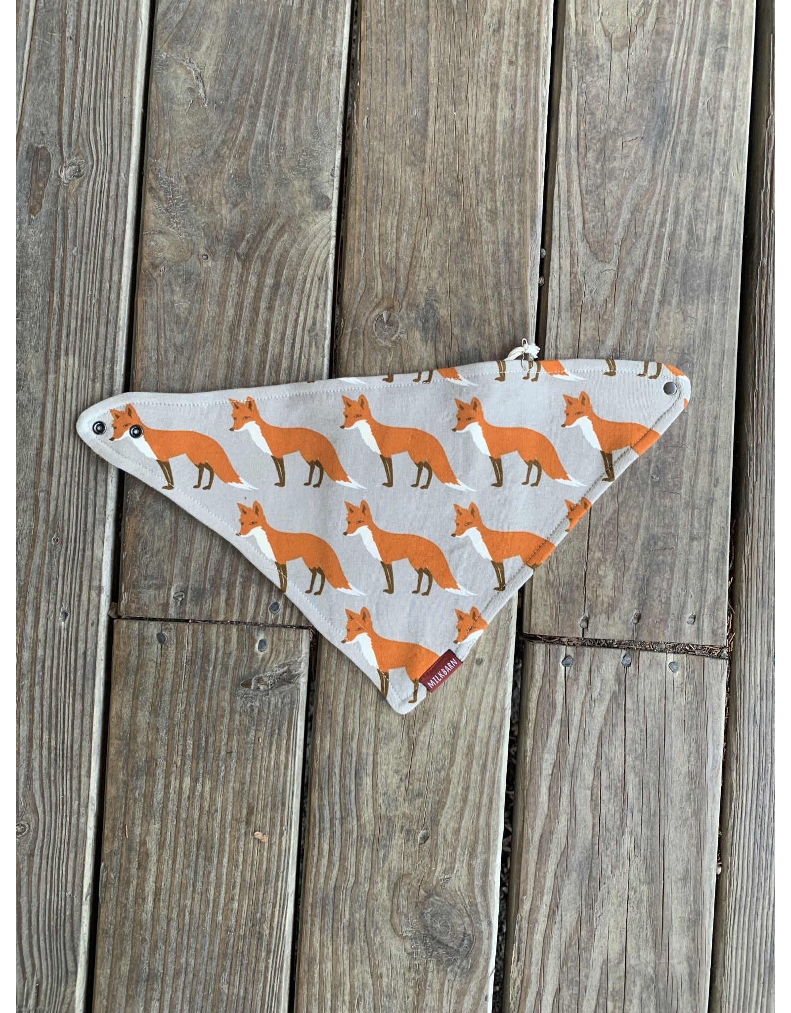 Milkbarn Organic Kerchief Bib - Orange Fox