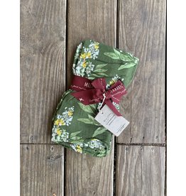 Milkbarn Green Floral Burp Cloth - Bamboo