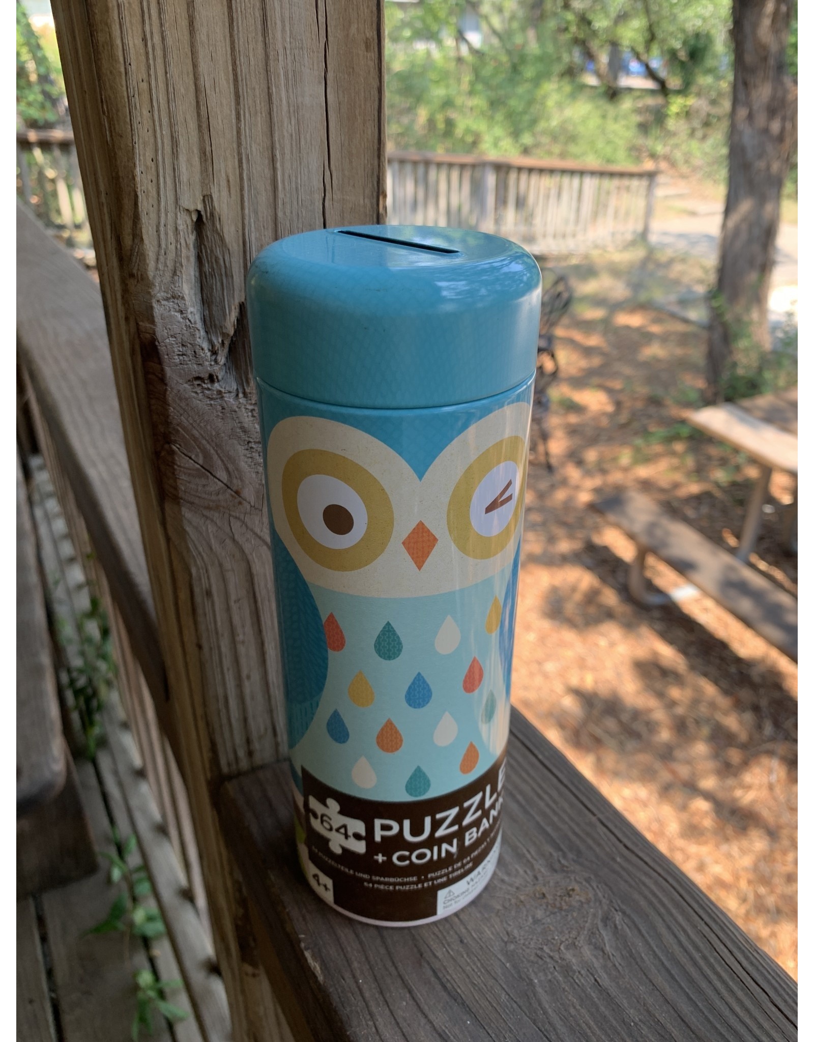 Owl Family Canister Puzzle and Coin Bank