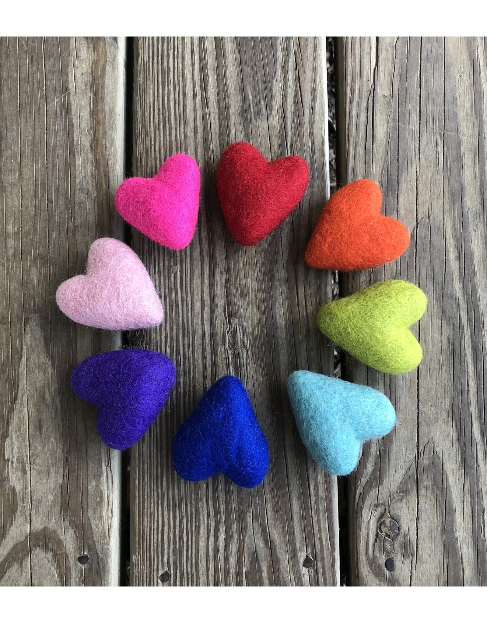 Felted Heart 100% Wool