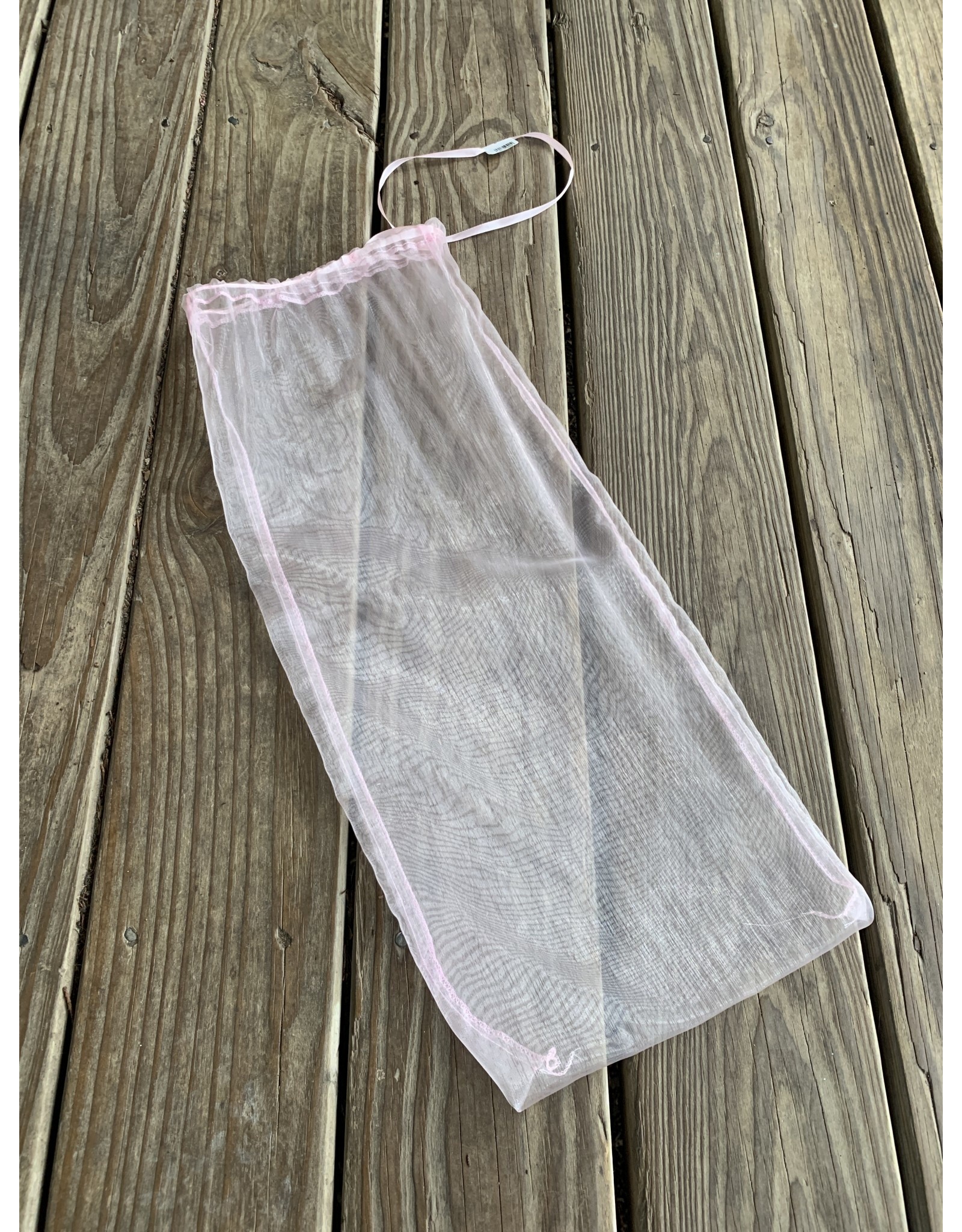 Large Pink Organza Bag 21" x 9"