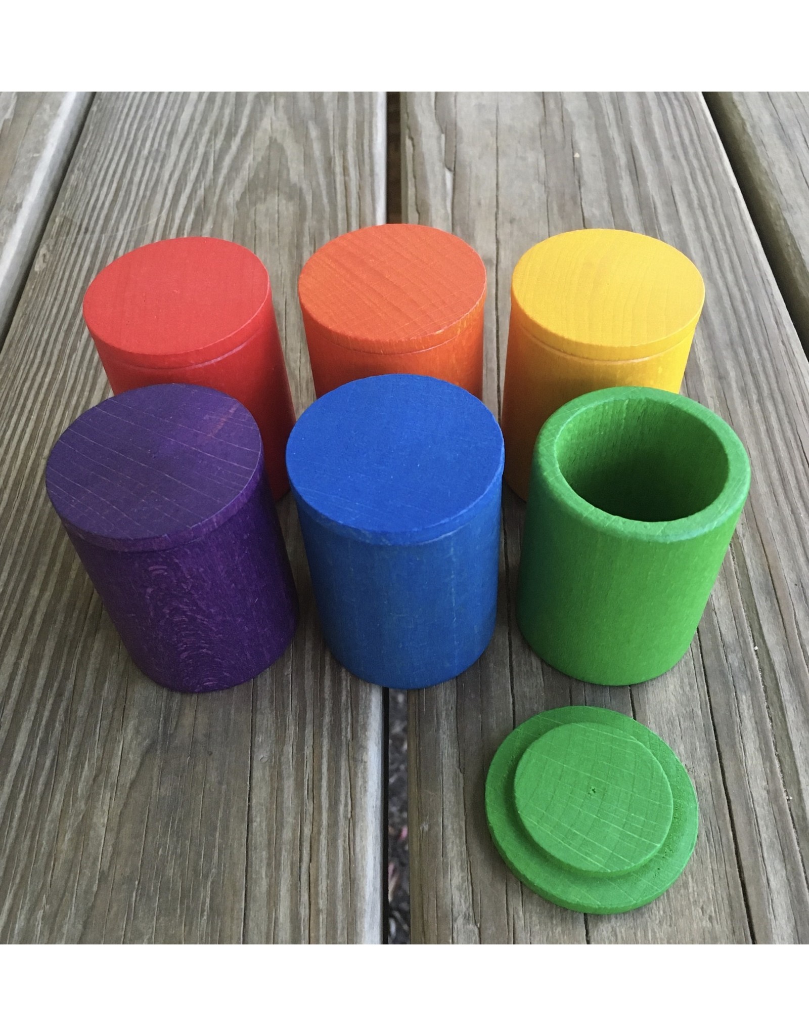 Wooden Cups with Lids - 2.5x1.75  Grapat