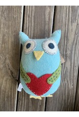 Owl Pillow- with pocket - wool 11x7