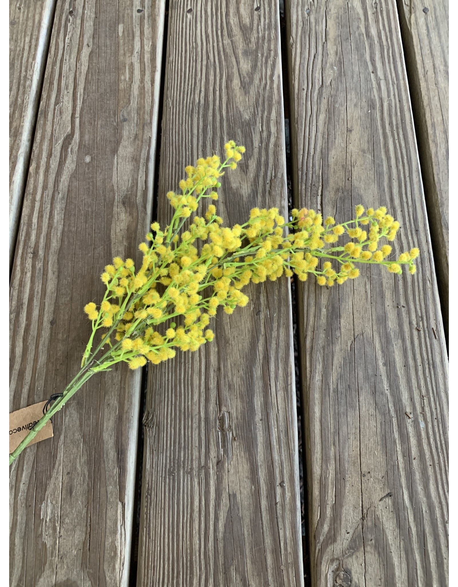Faux Mimosa Stem - Yellow
