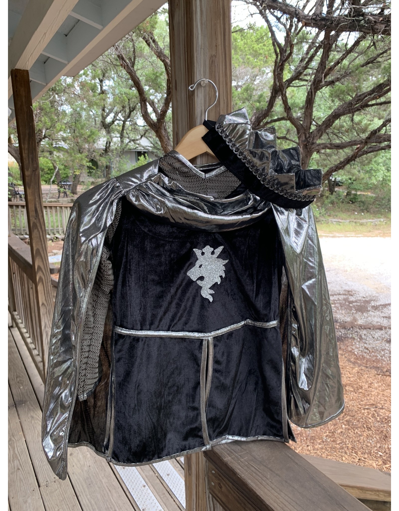 Knight Set in Silver, with Tunic, Cape & Crown. 5-6 years