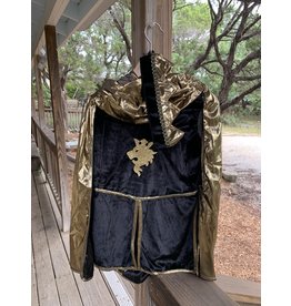 Knight Set in Gold, with Tunic, Cape & Crown. 5-6 yrs