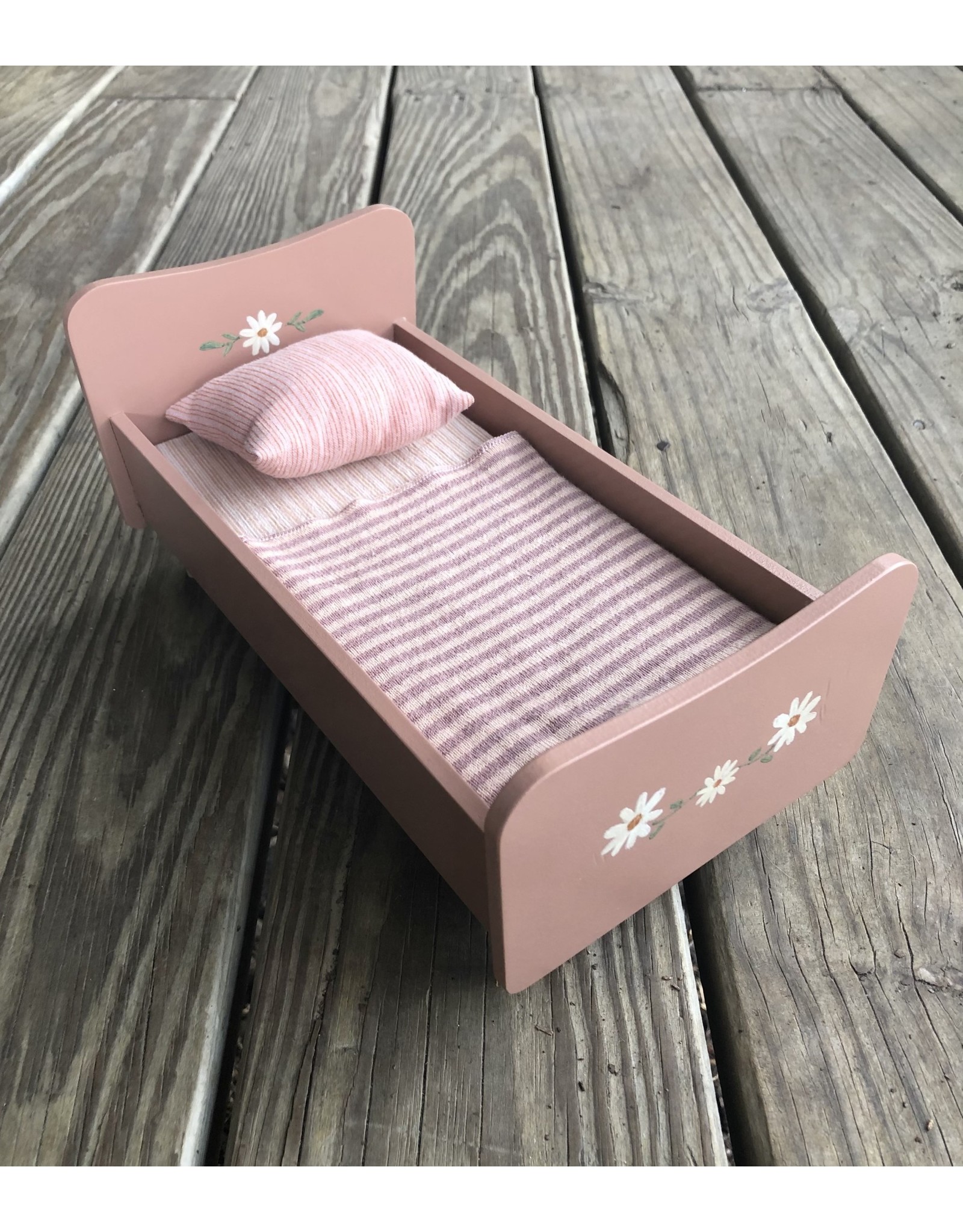 Mini Wooden Bed, Rose - Maileg