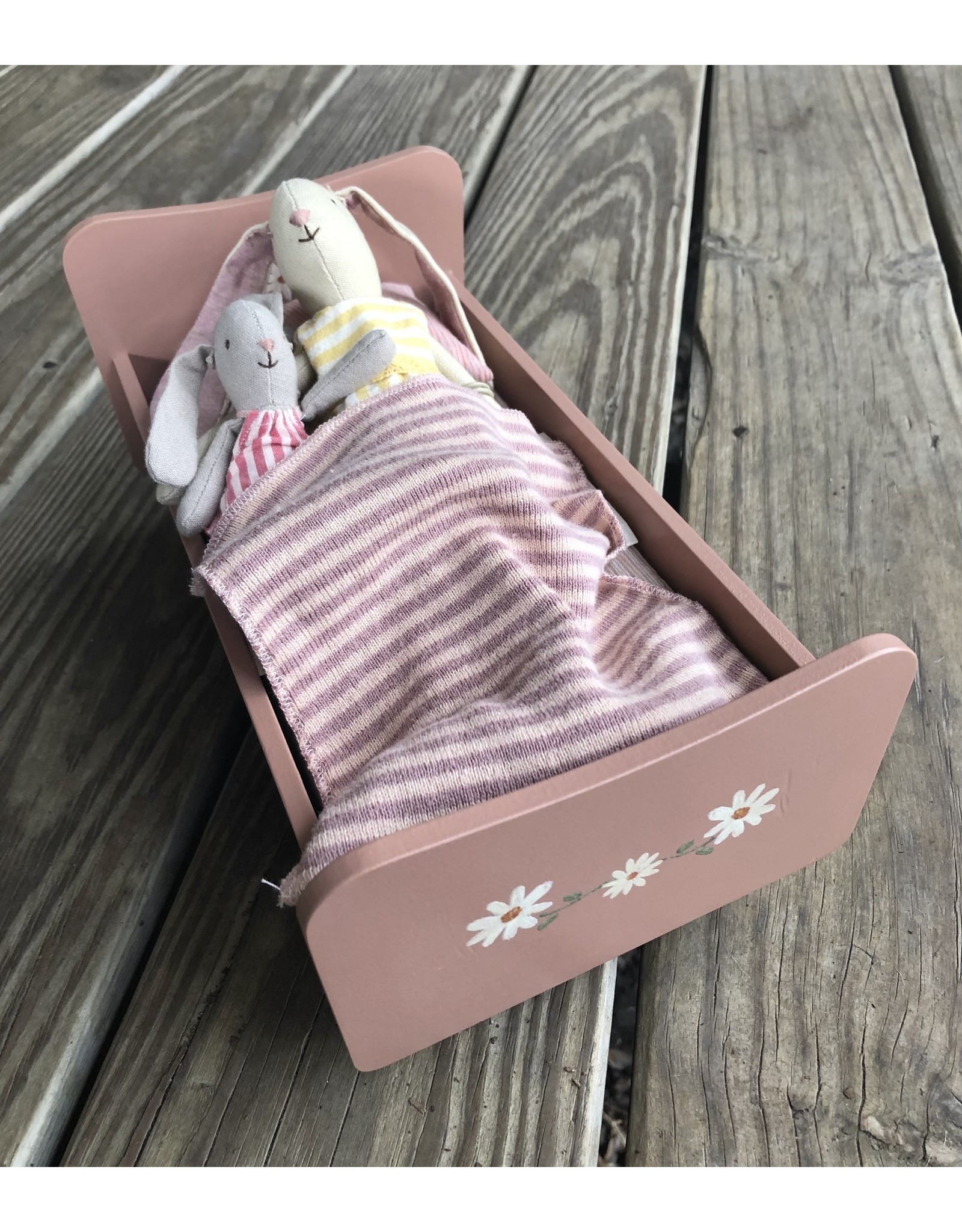 Mini Wooden Bed, Rose - Maileg