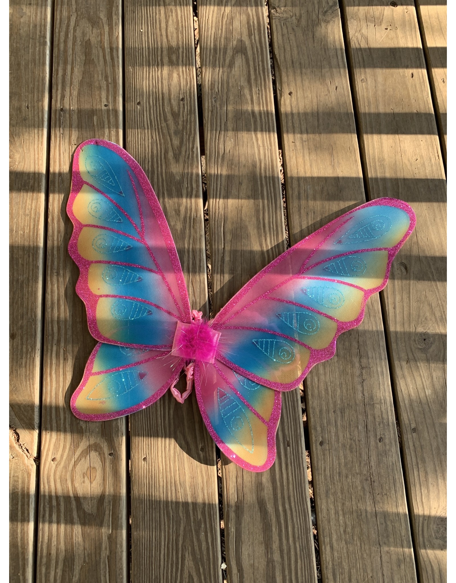 Glitter Rainbow Wings - Fuchsia