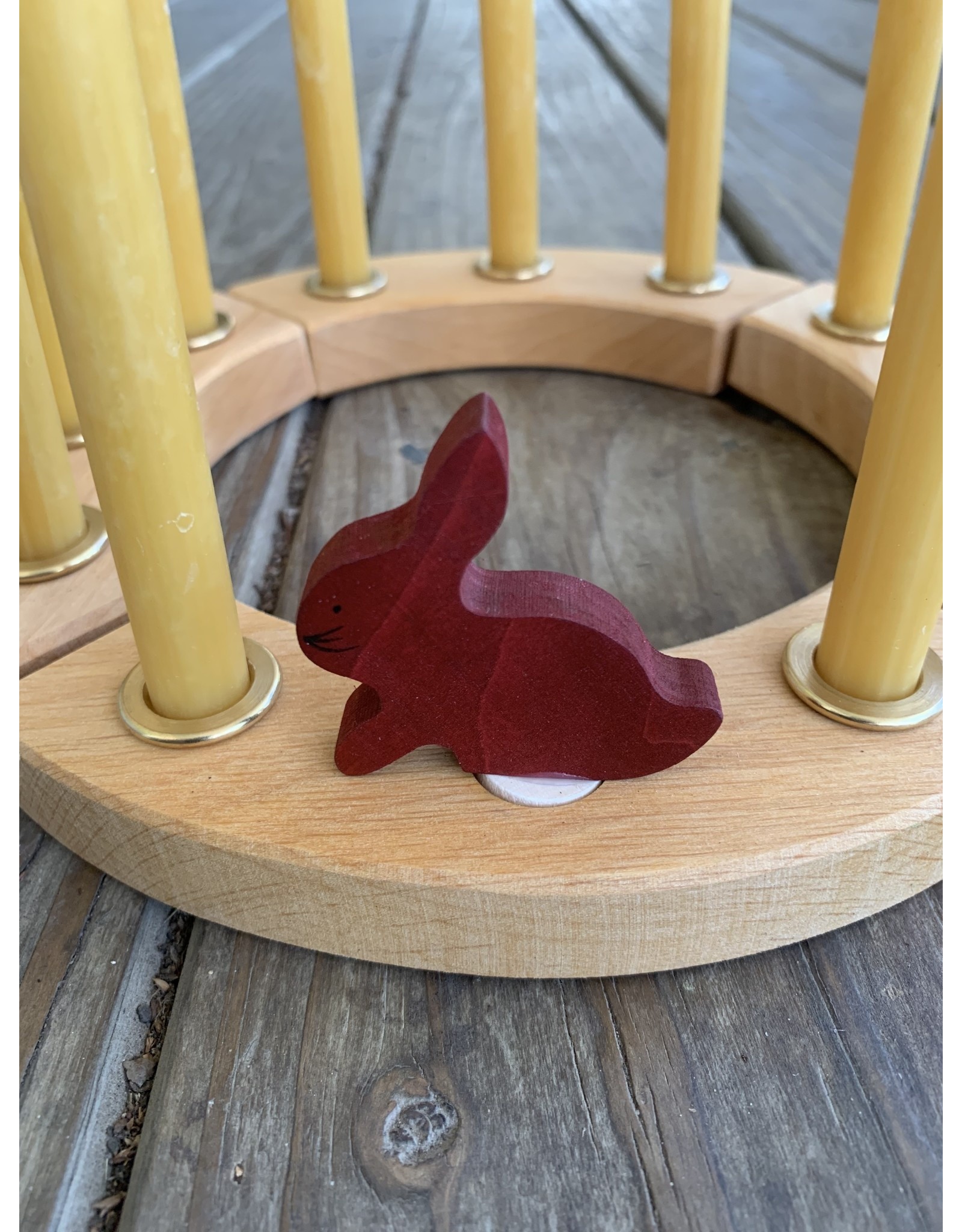 Candle Ring Figure Rabbit - Grimm's