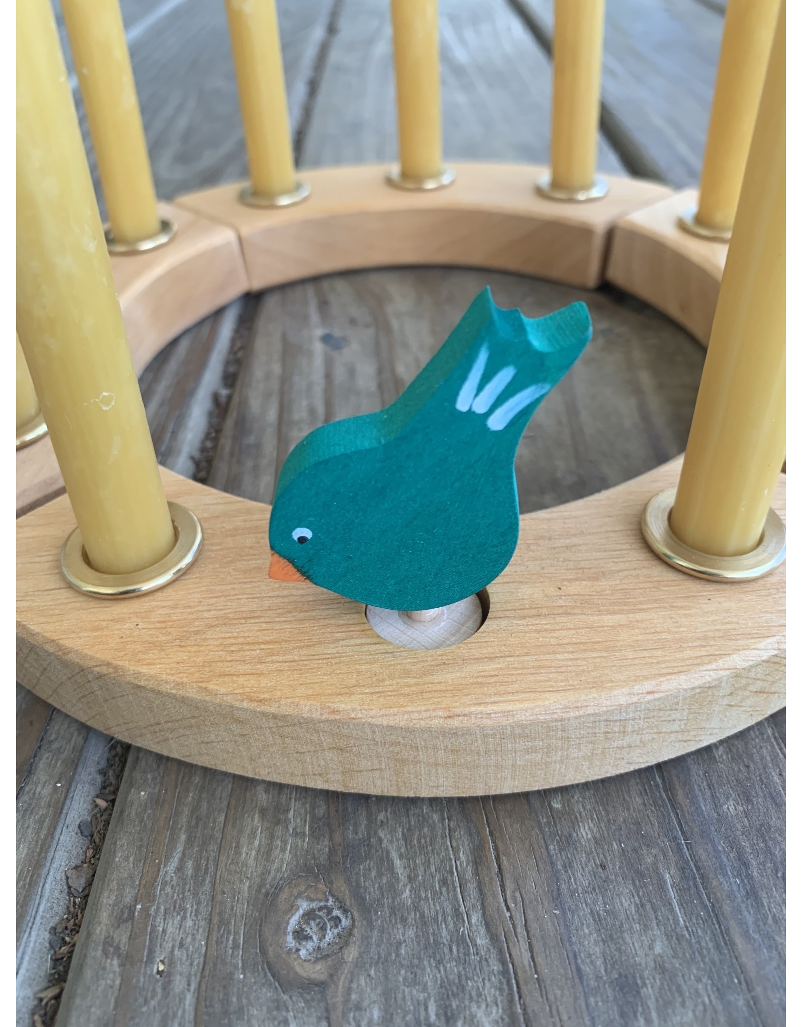 Candle Ring Figure Pecking Bird - Grimm's