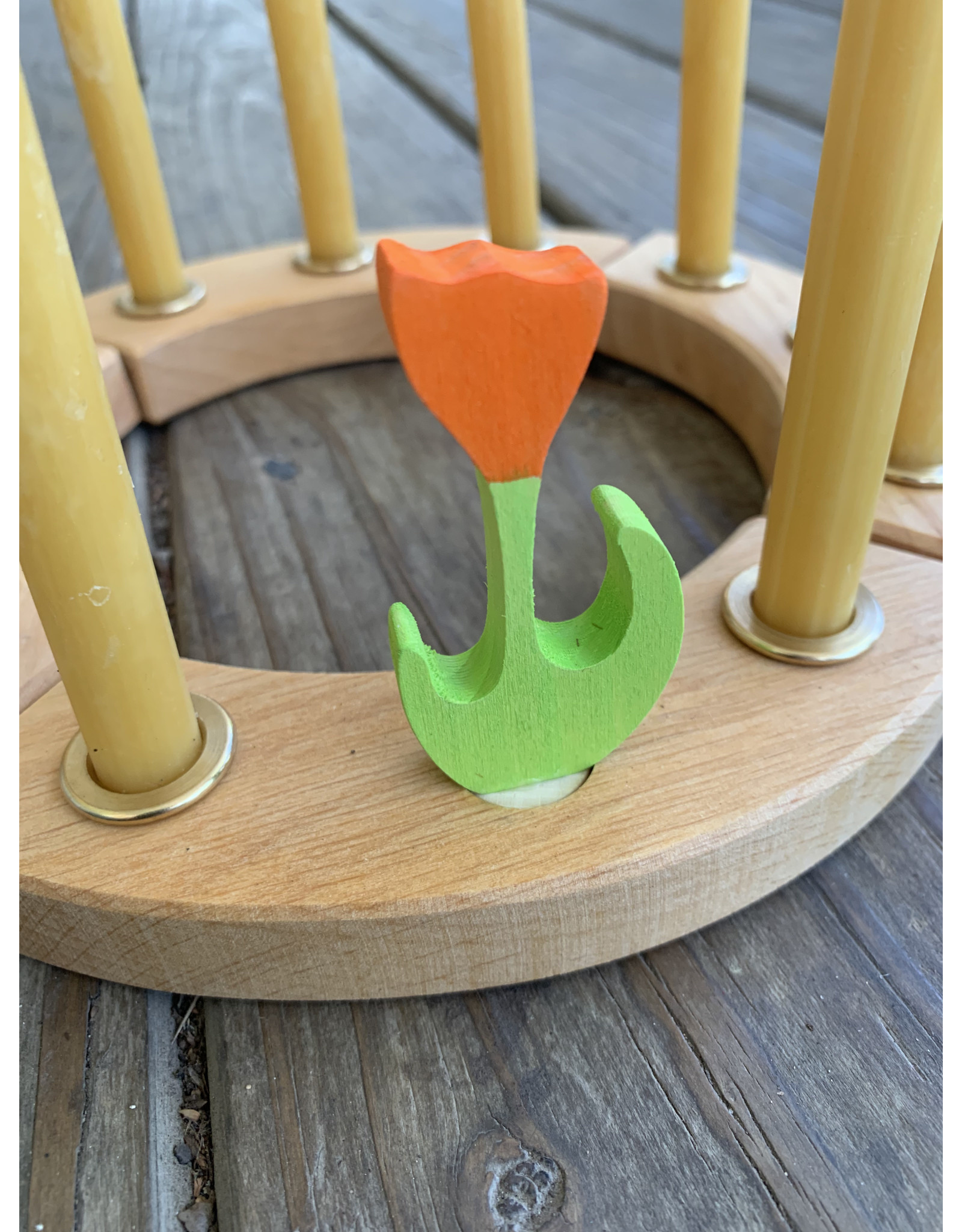 Candle Ring Figure Tulip Orange - Grimm's