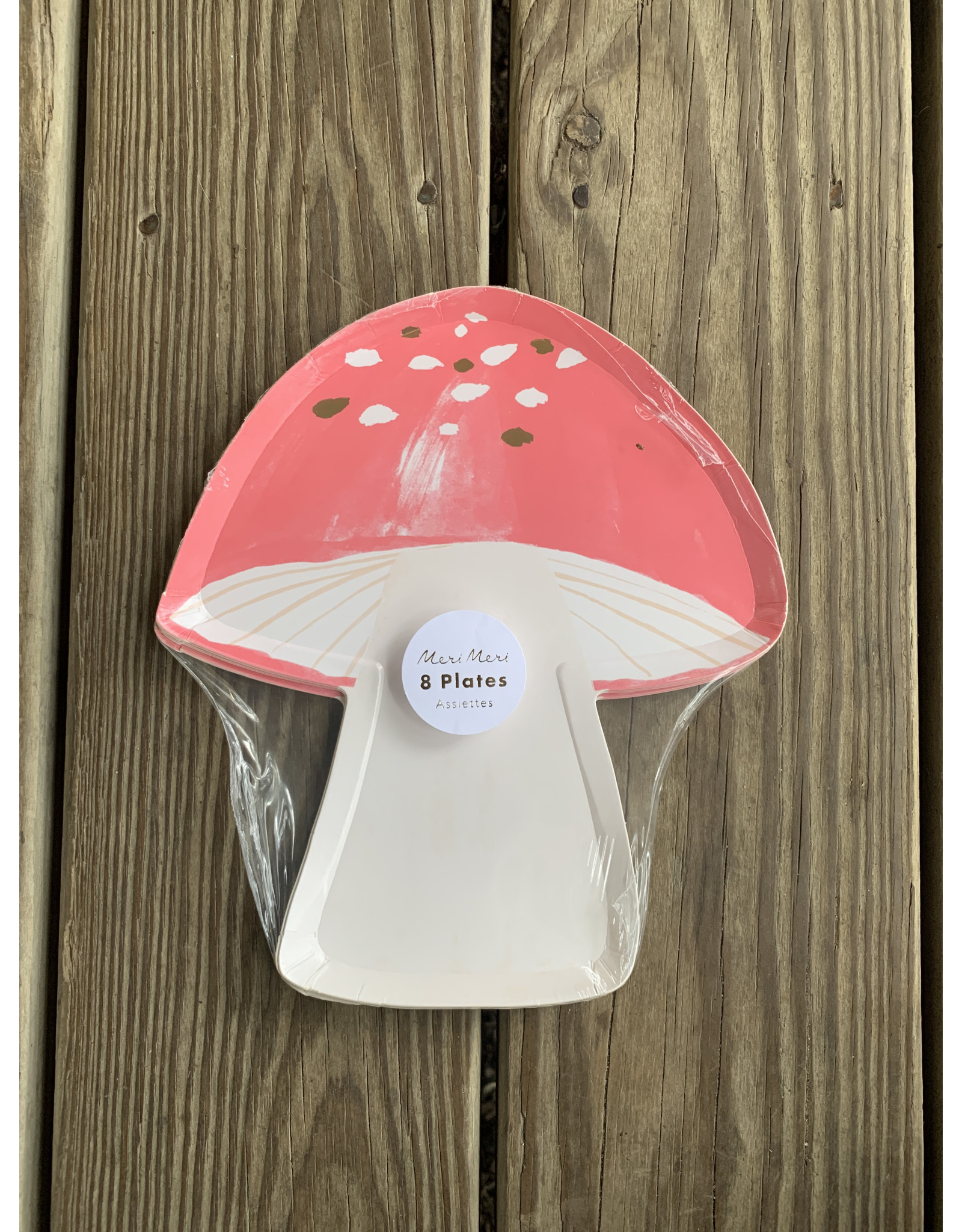 Toadstool Paper Plates - set of 8