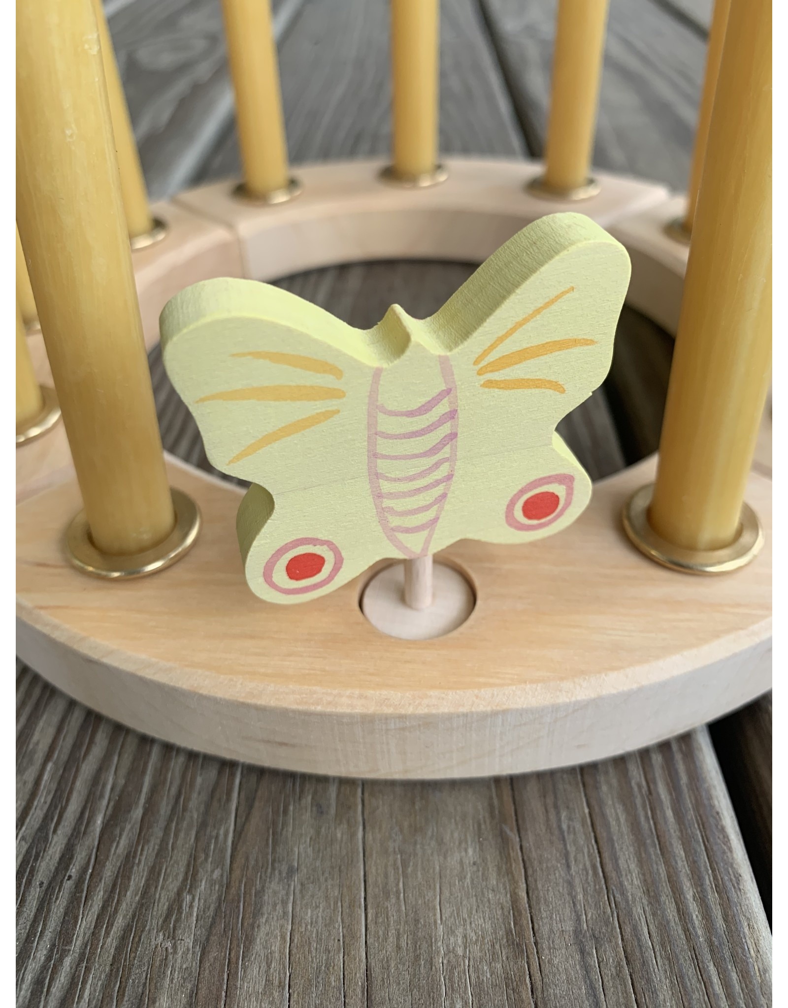 Candle Ring Figure Yellow Butterfly - Grimm's