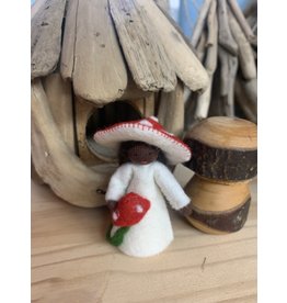 Red Cap Mushroom Fairy (dark skin, dark hair)