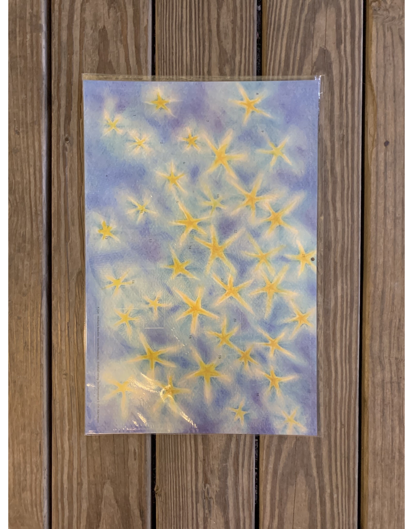 Advent Stars Calendar 12x18.5