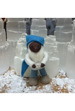 Cave Gnome with Crystal (dark skin, white beard)