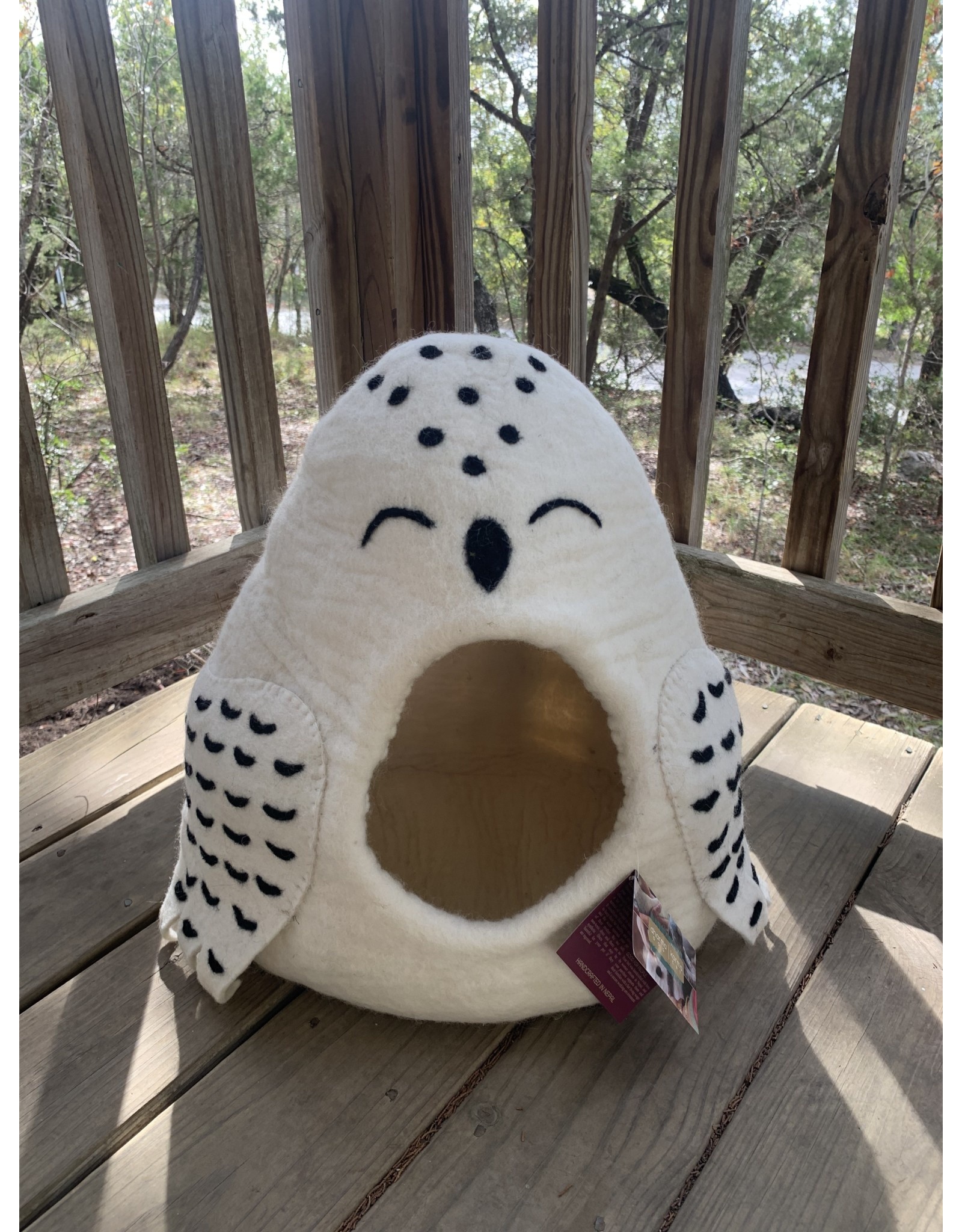Sale! Felted Cat House Snowy Owl. Local Pick Up Only. Reg price: $80
