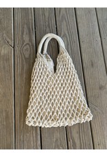 Macrame Bag - Natural. Lined