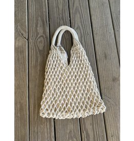 Macrame Bag - Natural. Lined