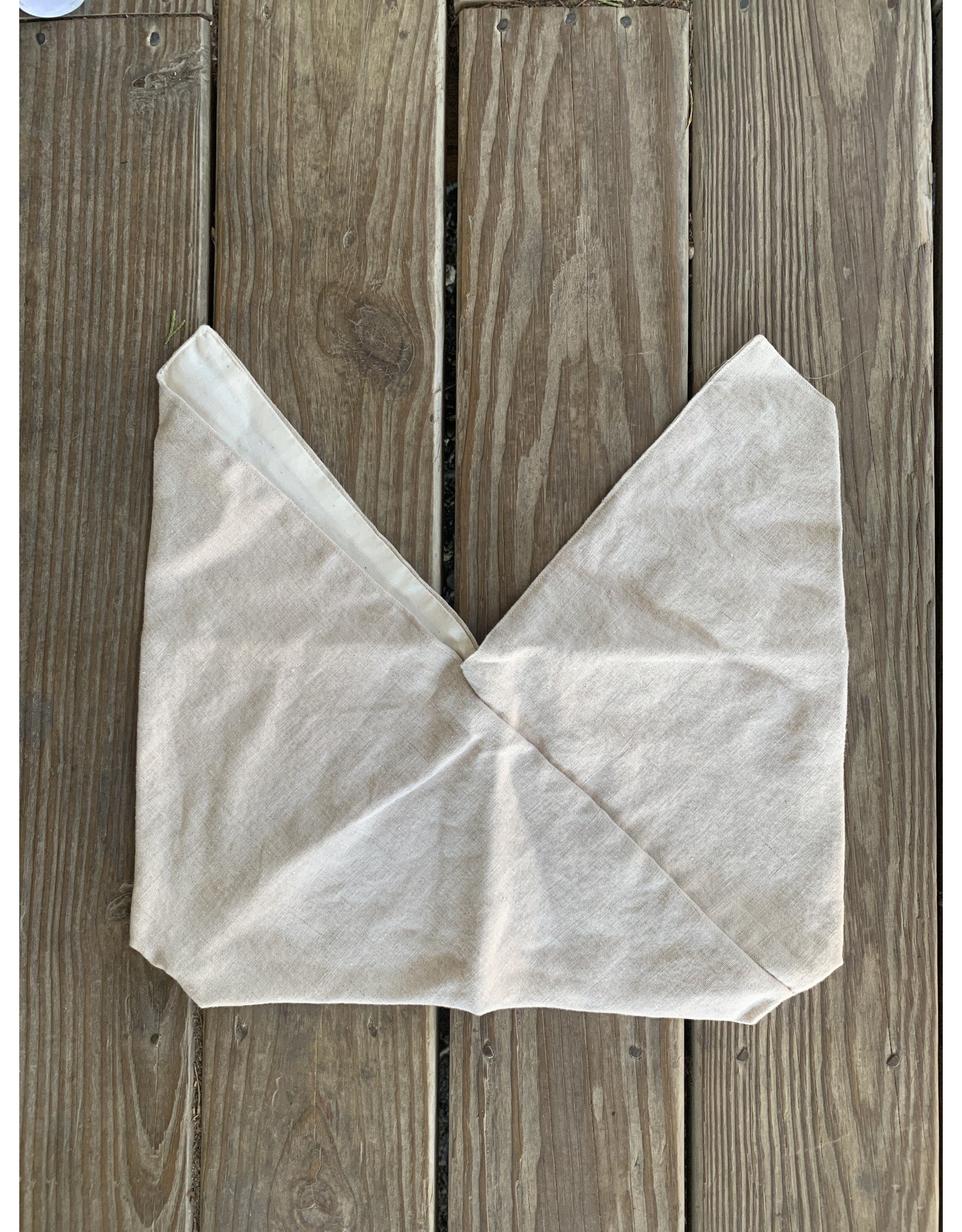 Linen Project Bag  - Khaki. Large.