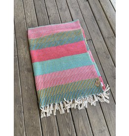 Recycled Cotton Throw with Tassels 60" x 50"