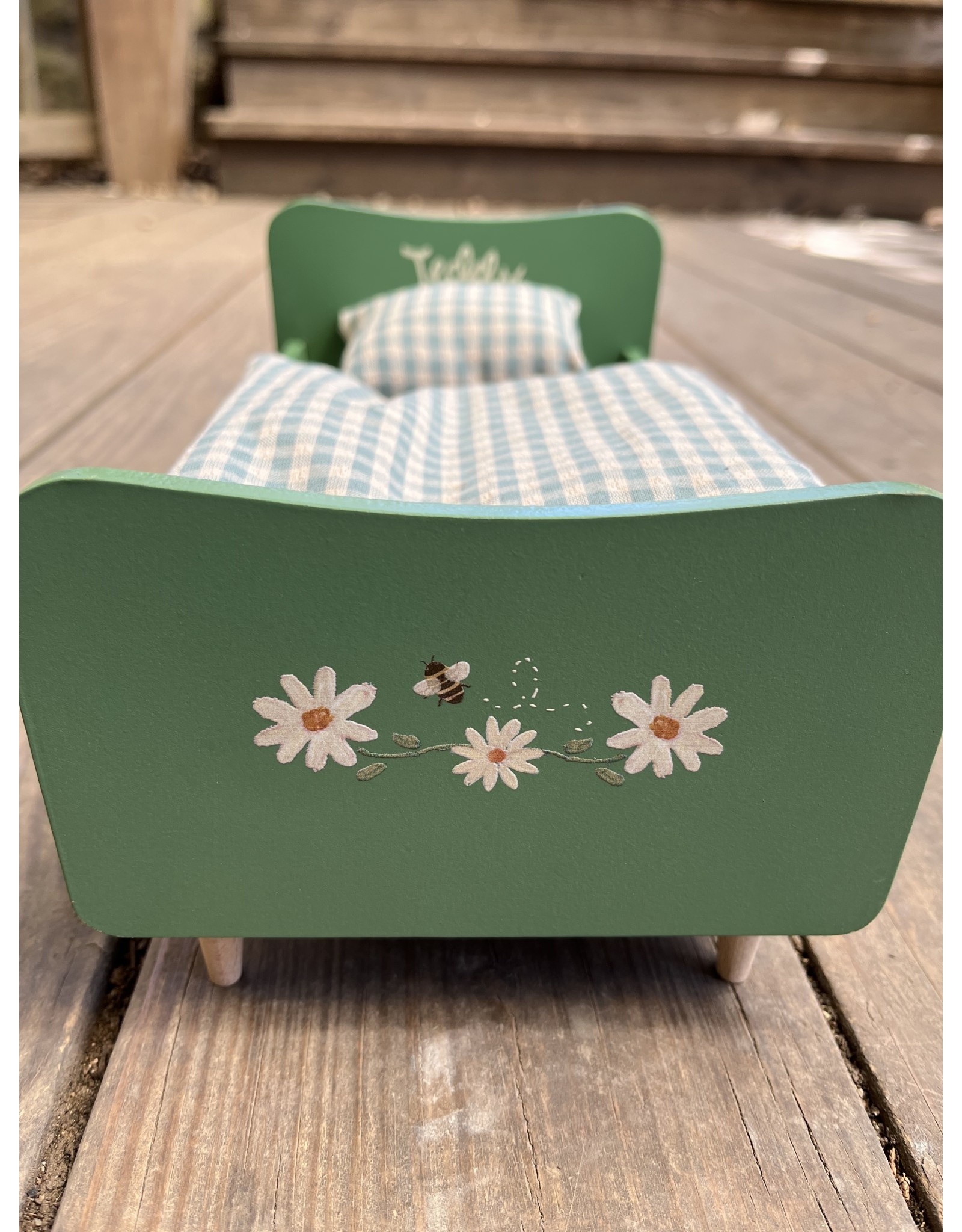 Wooden Bed, Dusty Green - Maileg
