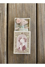 Sleepy Wakey Baby Mouse in Matchbox - Boy, 2022 Maileg