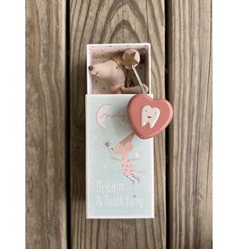 Tooth Fairy Mouse in Matchbox - Rose. Maileg