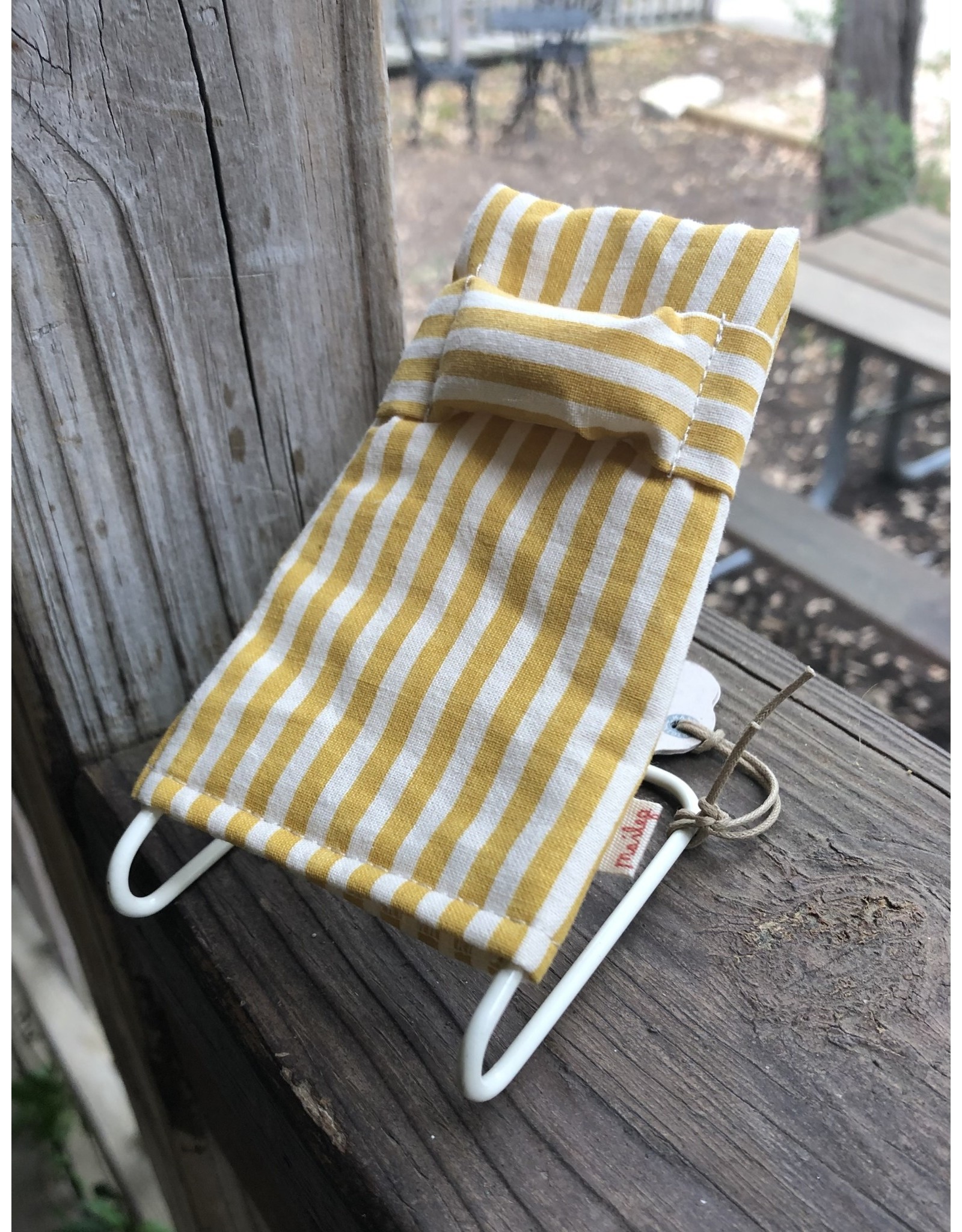 Yellow Stripe Beach Chair - 2022 Maileg
