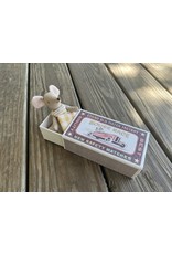 Big Sister Mouse in Matchbox - Striped Dress. Maileg