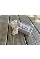 Big Sister Mouse in Matchbox - Striped Dress. Maileg
