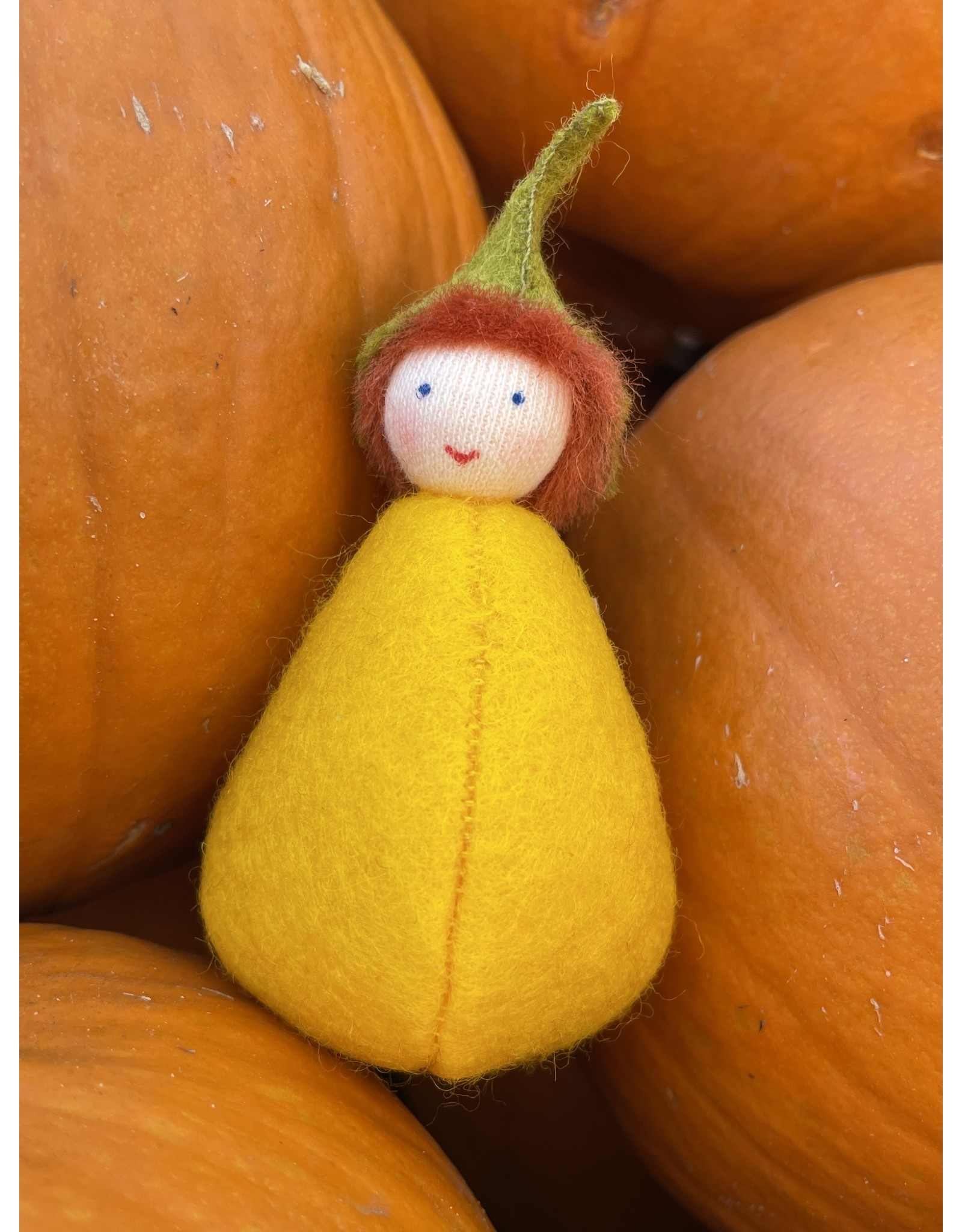 Pumpkin Pixie - yellow (light skin, red hair)