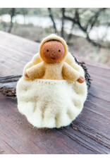 Flower Fairy Baby in Oval Swaddle - Medium Skin