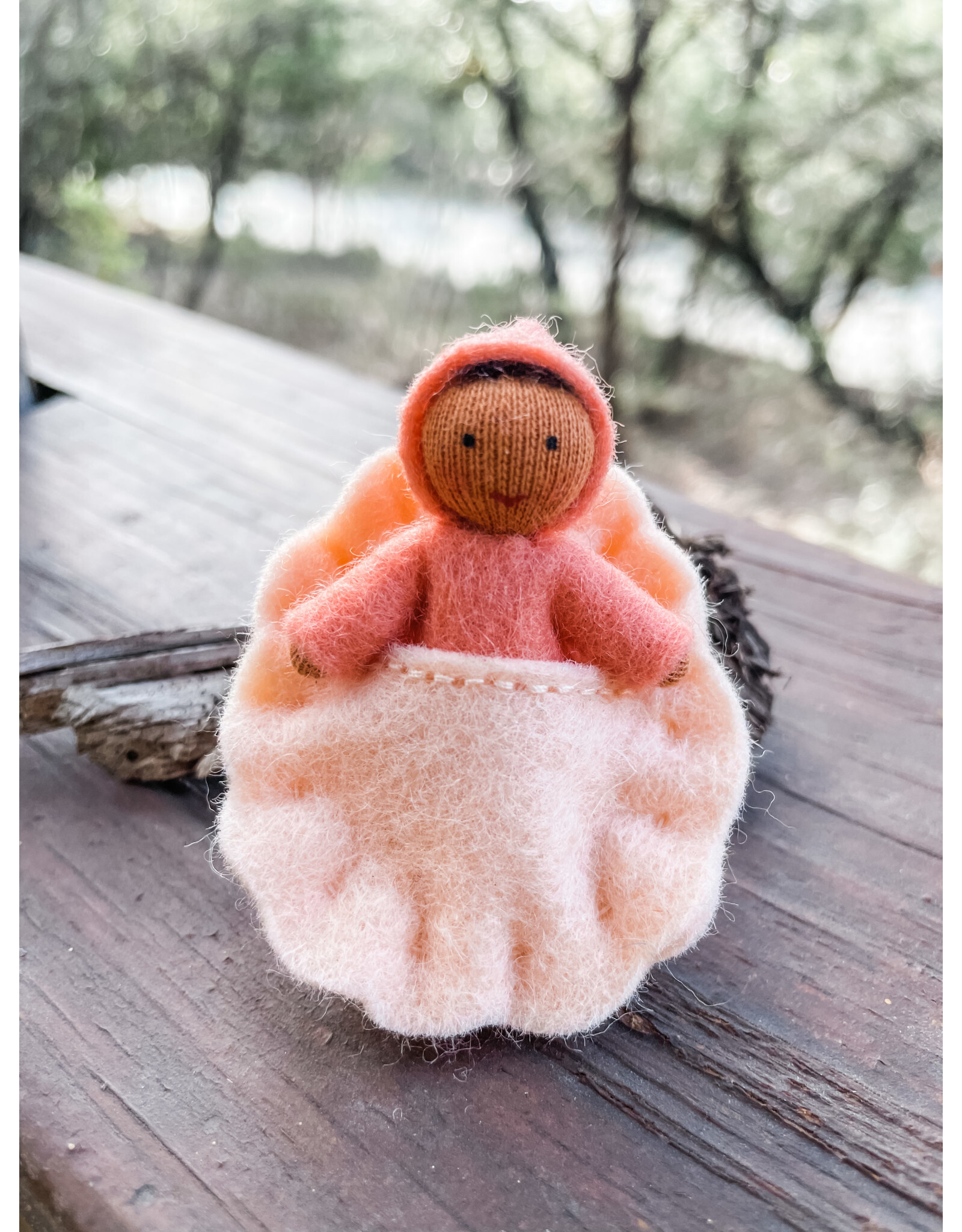 Flower Fairy Baby in Oval Swaddle - Medium Skin