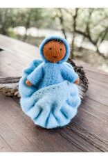 Flower Fairy Baby in Oval Swaddle - Medium Skin