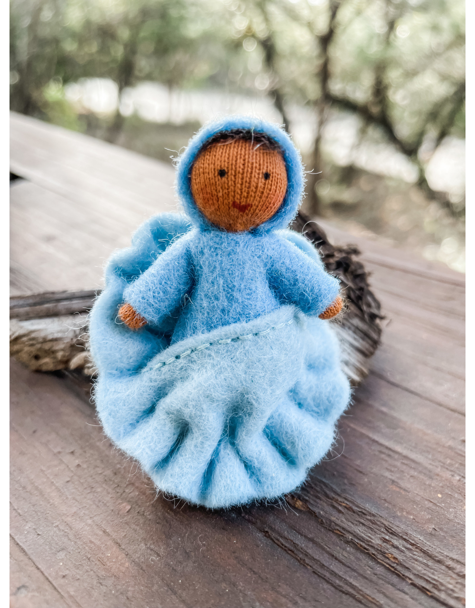 Flower Fairy Baby in Oval Swaddle - Medium Skin